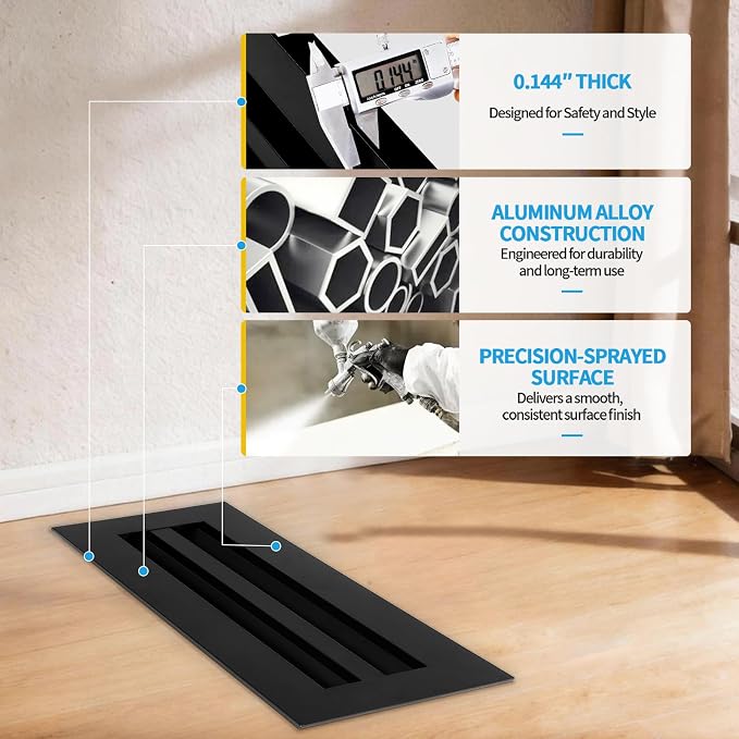 20x4 Modern AC Vent Cover, Decorative Air Vent Register Grille - Image 5