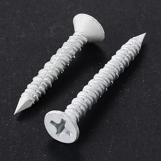 WenSilon 3/16" x3-3/4 White Concrete Screw Anchor White Flat Head - Image 3