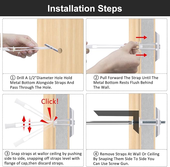 10 Pack Drywall Anchor with Included Bolts - Image 4