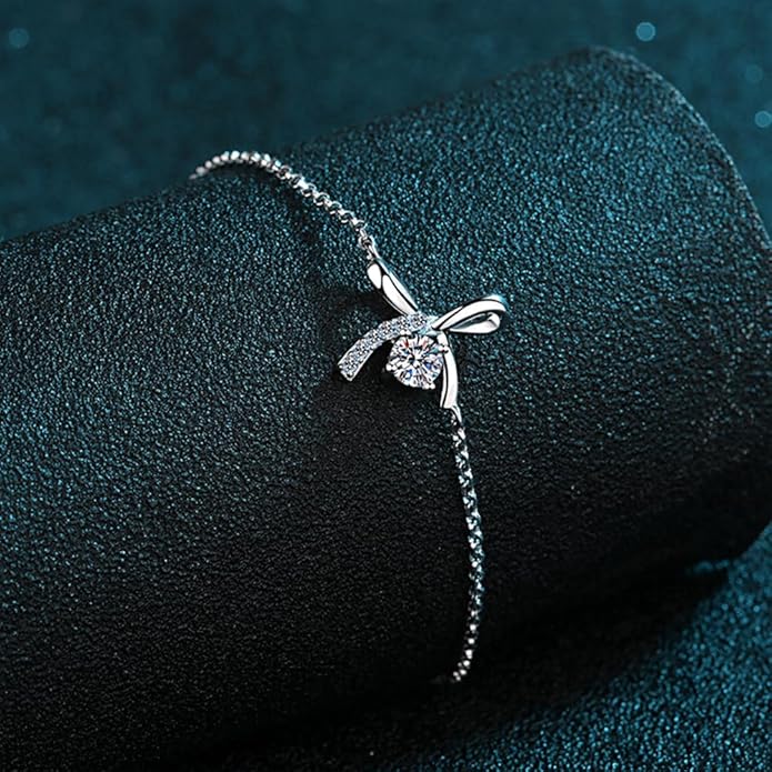 14K Gold Over S925 Sterling Silver 0.3ct/0.5ct D-color VVS2 Diamond Bracelet with Adjustable Chain, Delicate Present for Special Occasions