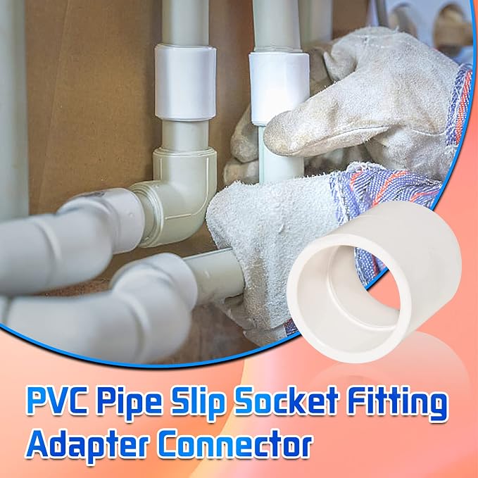 10Pcs White 1/2 inch PVC Coupling, Socket x Socket, Furniture Build Grade Sch40 - Image 8