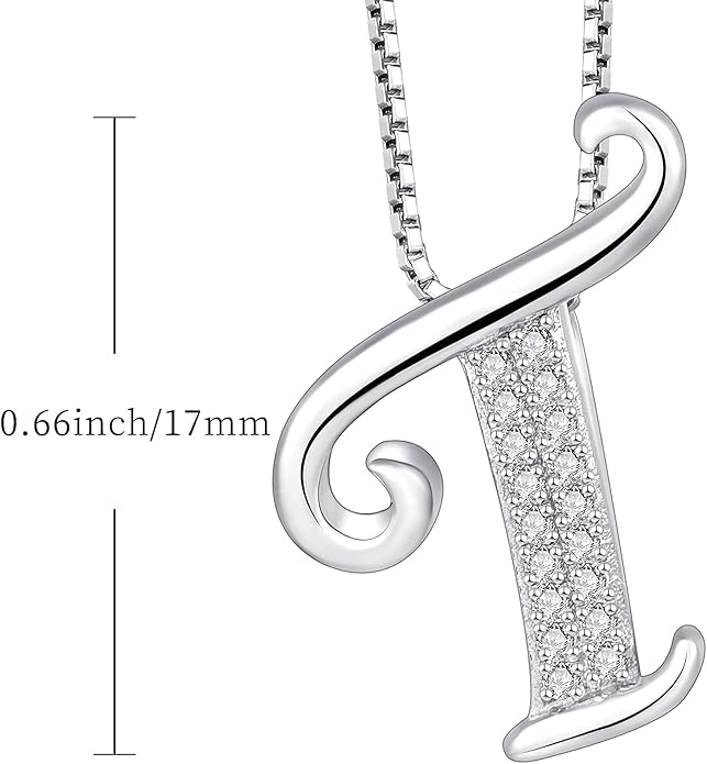 STARCHENIE Initial Necklace for Women 925 Sterling Silver Letter A-Z Pendant 26 Alphabet Jewelry