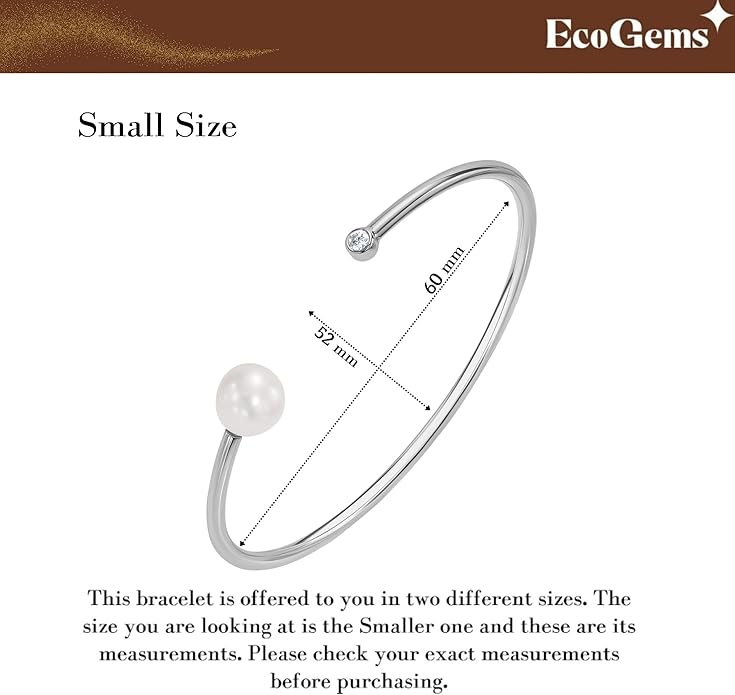 EcoGems Lab Grown Gemstone & Moissanite Bracelets – 14K White or Yellow Gold Plated Sterling Silver – Featuring Lab Grown Diamonds, Emeralds, Paraiba, Sapphire & Pearls – Sustainable Luxury Gift with Gift Box