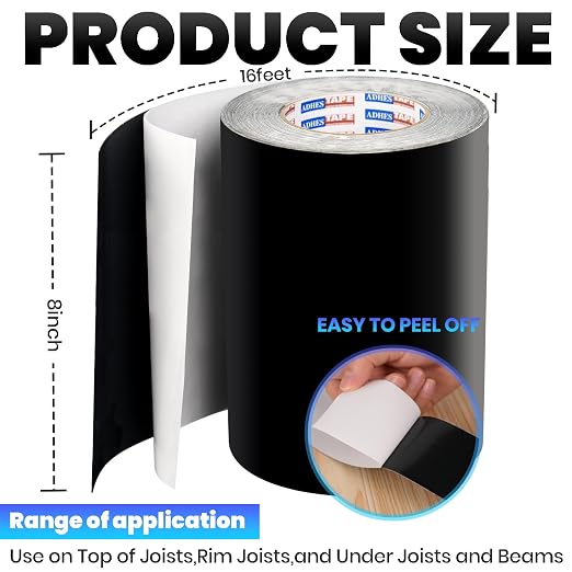 ADHES Deck Joist Tape, 4 Rolls Weather Resistance & Waterproof | Butyl Joist - Image 2