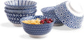 Selamica Porcelain 11oz Ice Cream Bowls Set of 6, Small Bowls, Vintage Blue | by Selamica