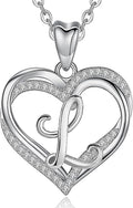 INFUSEU Unique Initial Necklaces for Women Girls Small Heart Letter Jewelry, Meaningful Personalized Gifts
