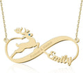 Personalized Gold Infinity Name Necklace with Heart Beautiful Arrow Anchor Compass Mountain Constellation Forever Love Pendant Jewelry Best Birthday Gift Ideas for Women Girls Mother Daughter Friendship
