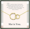 HOPE LOVE SHINE Encouraging Gift for Women - Courage, Strength, Motivational, Inspirational Necklace, Jewelry 16+2", 14k Gold Plated Sterling Silver