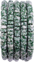 Natural African Jade Spacer Beads Caps Loose Semi Gemstone for Beading Jewelry Making 6mmx3mm 38cm
