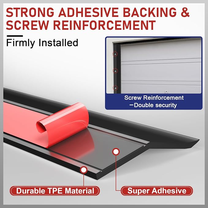 Garage Door Seal Top and Sides - 36 Ft Garage Door Weather Stripping Side Seal - Image 6