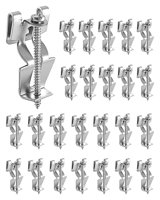 25 PCS Old Work Switch Box Supports, F-Type Buckle Outlet Repair Clip | Metal by QNHEAY