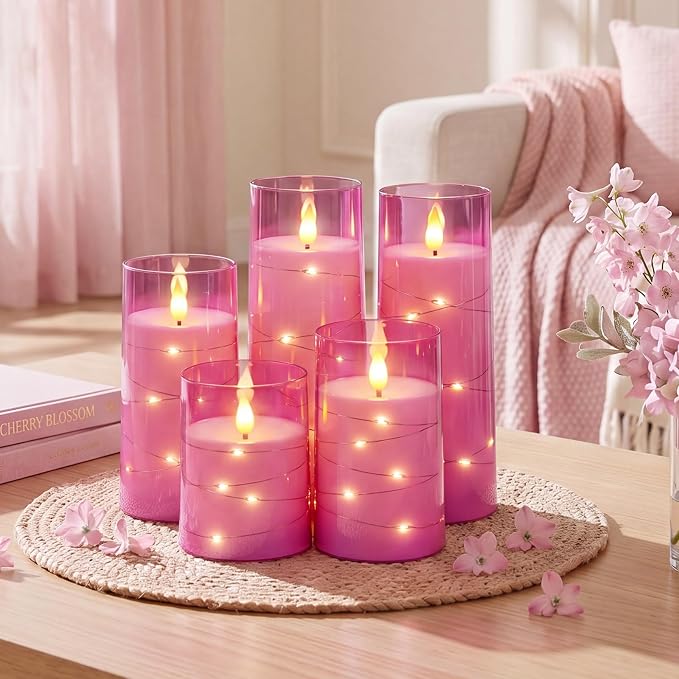 Homemory Flickering Flameless Candles, Christmas & Indoor Holiday Home Decor - Image 2