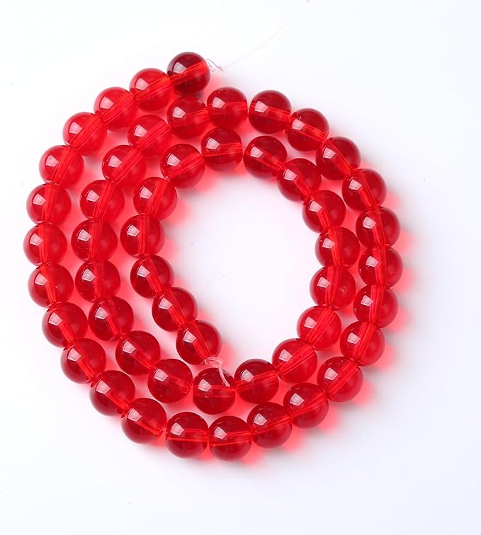 180PCS 4mm Garnet Red Glass Crystal Beads for Jewelry Making - Natural Stone Energy Healing Power - 2 Strand 32" DIY Bracelet Necklace Accessories