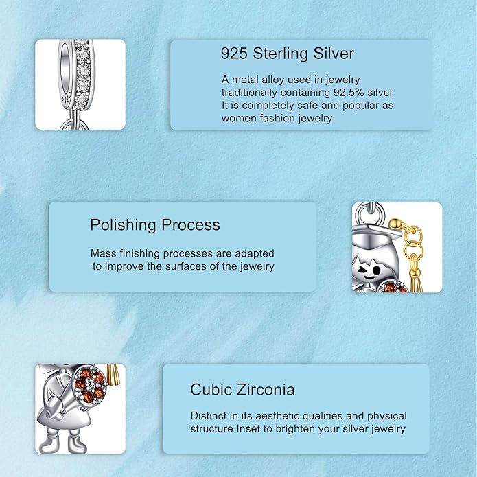 925 Sterling Silver Charms Magic Movie Character Dangle Beads for Bracelets and Necklaces Jewelry for Women