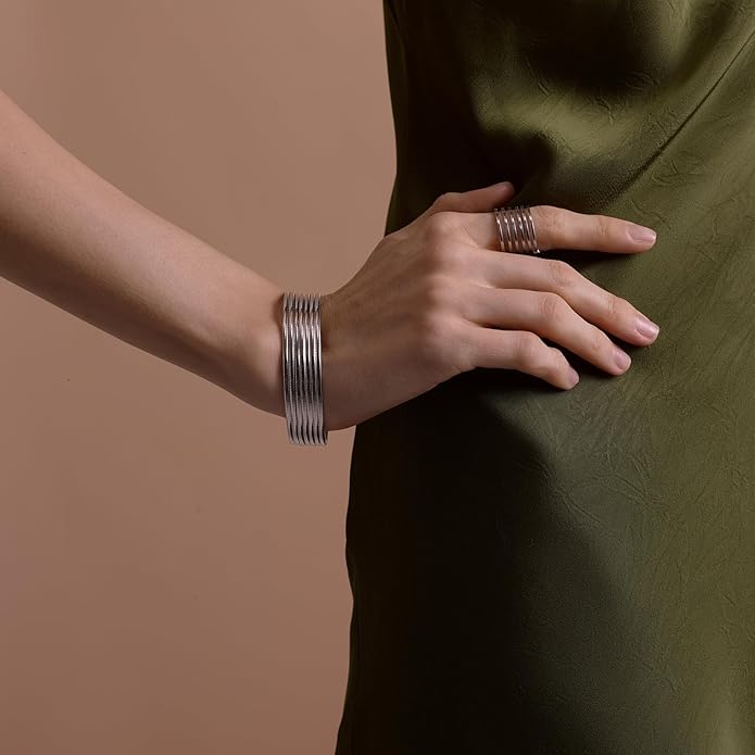 Cuffs Bracelet for Women Minimalist Gold Coil Craft Cuff Bracelet Italian Coil Craft Handmade Jewelry Christama Birtherday Gift