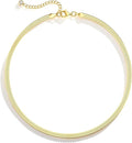 Moodear Gold Necklace for Women Trendy - Chunky Herringbone Paperclip Cuban Link Chain Choker Hypoallergenic Trendy Necklaces for Women Non Tarnish Jewelry Gifts