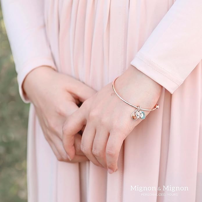 MignonandMignon Birthstone Bracelet for Women Mom Family Tree Gifts Mother Grandma Citrine Jewelry Opal - BSOBR-L-D
