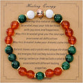 Strong Healing Crystal Bracelet 8MM Genuine Stone Bracelet Lucky Beaded Bracelet Chakra Bracelet 6.5 inch Positive Energy Inspirational Gifts for Women Mom