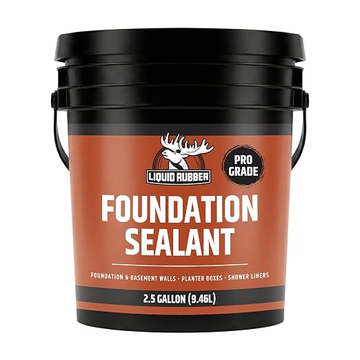 Liquid Rubber Foundation Sealant Basement Waterproof Sealer, 2.5 Gal | Flexible by LiquidRubber