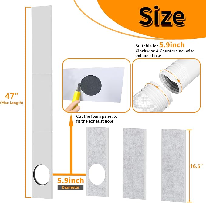 LBG Products Portable Air Conditioner Window Seal Kit Insulated, Adjustable AC - Image 3