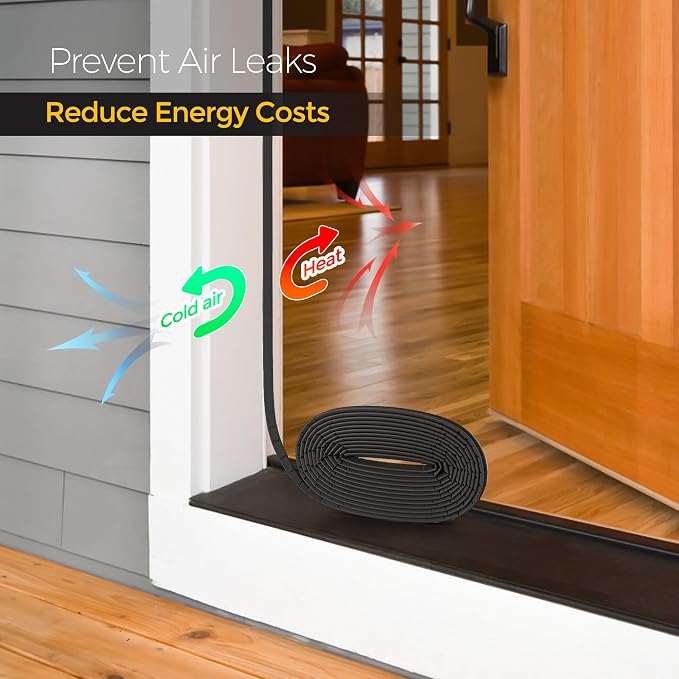Ravinte Weather Stripping Door Seal, Q-Shaped Kerf Foam Strip, 8 FT, No Adhesive - Image 3