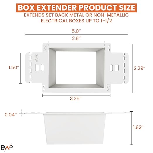 BWP 1 Pack Electrical Outlet Box Extender 1 Gang - Image 2