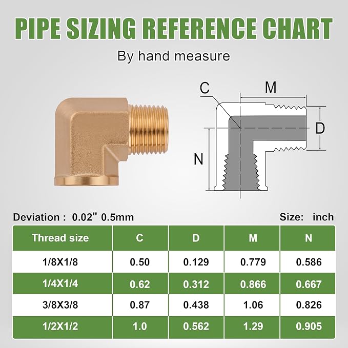 5Pcs Brass Pipe Fittings 90 Degree Street Elbow, 1/4" x 1/4" | 1/4 Inch NPT - Image 5