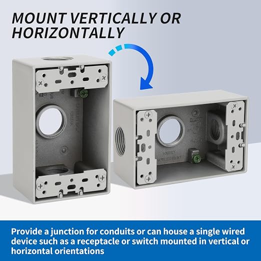 Single Gang 3-3/4" Weatherproof Outdoor Box - Image 6