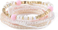 MengPa Beaded Bracelets for Women Trendy Stacks Boho Bead Bracelet Pack Friendship Jewelry