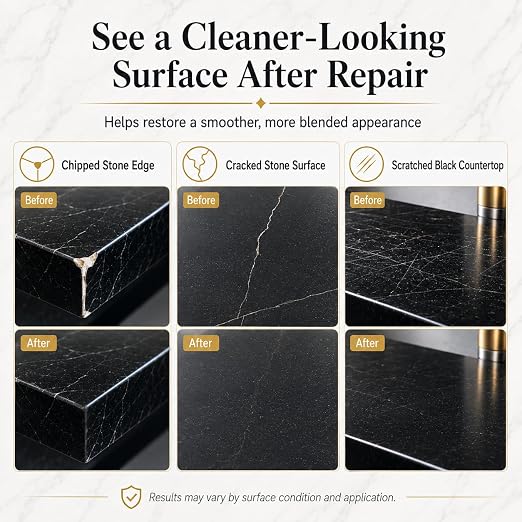 Black Tile Repair Kit for Landlords/DIYers: no Fading/Sands Easy in 1h | fixes - Image 3