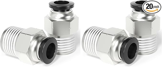 TAILONZ PNEUMATIC Male Straight 6mm Tube OD x 1/4 Inch NPT Thread Push to by TAILONZPNEUMATIC