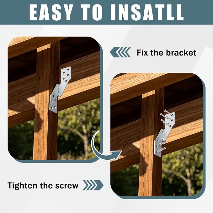 120 Pcs Right Size Galvanized Steel Hurricane Straps Tie Brackets| | Wind & - Image 4