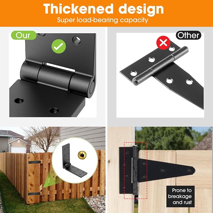 Pisman Heavy Duty Gate Hinges 270° Adjustable, butt folding hinge - Image 5