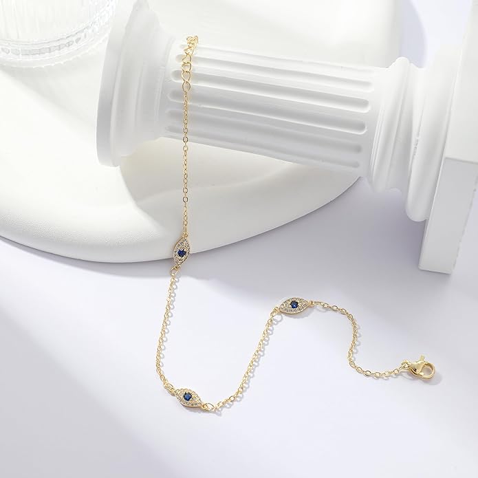 Anklets for Women 14K Gold Silver Plated Ankle Bracelets Trendy Waterproof Boho Anklets Set Adjustable Dainty Cute Diamond Beaded Heart Non Tarnish Summer Beach Jewelry Gift