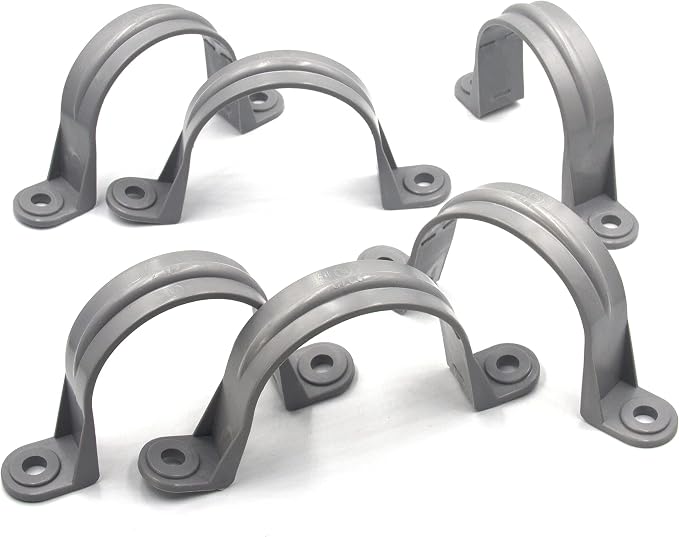 ISPINNER 6pcs 3 Inch PVC Pipe Straps, 2 Holes Plastic Conduit Strap - Image 4