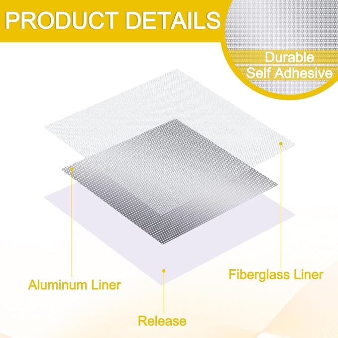 Yaocom 4 Pcs 10 x10 Inch Drywall Repair Kit Self Adhesive Mesh Drywall Repair - Image 3