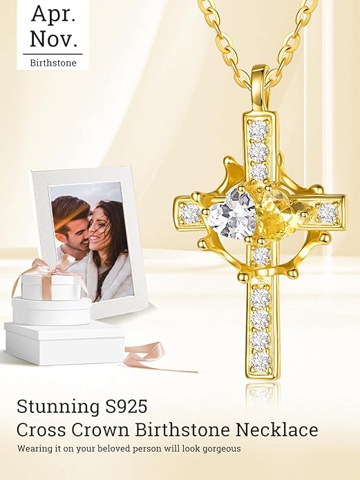 Valentine's Day Gifts for Wife 925 Sterling Silver Double Birthstone Pendant Necklaces I Love You for Always and Forever Necklace Anniversary Birthday Gifts for Wife Girlfriend Mom Her