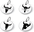 SM Design Western Charm Set of 4 – Stainless Steel Western Charms for Bracelets & Necklaces – Cowgirl, Ranch & Country Style Jewelry Charms – Western Gift for Women & Moms
