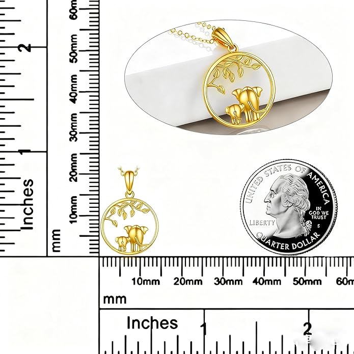 KECHO 14K Gold Animal Pendant Necklace - Dainty Zodiac & Pet Inspired Charm Necklace for Women - 16+1+1"