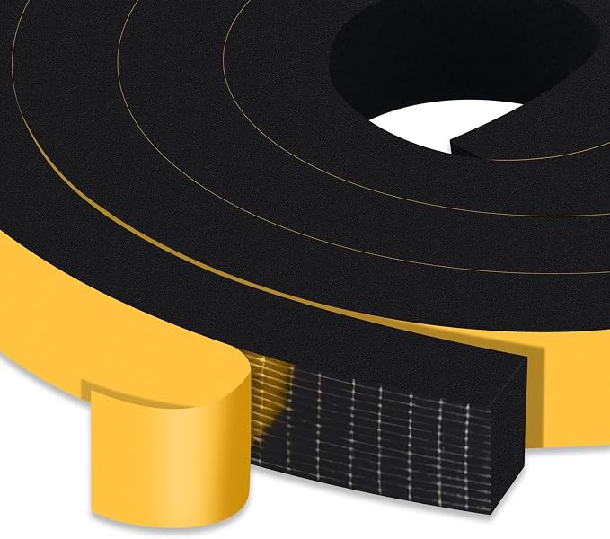Thick Weather Stripping, Door Gap Filler & Draft Stopper 1x3/4In | Fills wide by Trisiki