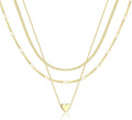 Layered Gold Necklaces for Women, Stackable Dainty 14K Gold Silver Plated Trendy Simple Heart Diamond Cross Bow Circle Pendant Paperclip Choker Dot Chain Necklace,Jewelry Set Gifts for Women