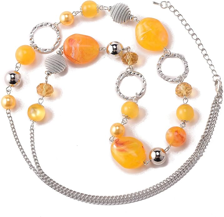 PEARL&CLUB Long Beaded Necklaces For Women - Sweater Chain Fashion Jewelry Necklace Gifts For Women