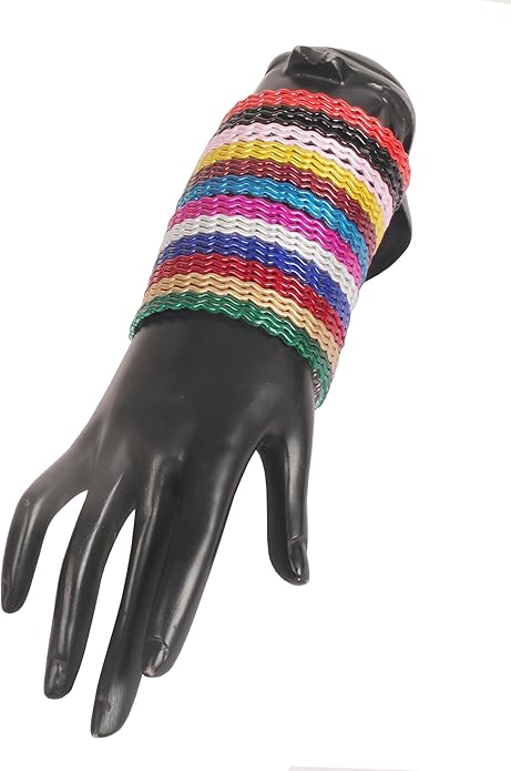 Touchstone indian bangles bracelets for women colorful churiyan set return gifts jewelry chudiya bulk pack bollywood metal bangle sets 12 textured vintage colors. Set of 144