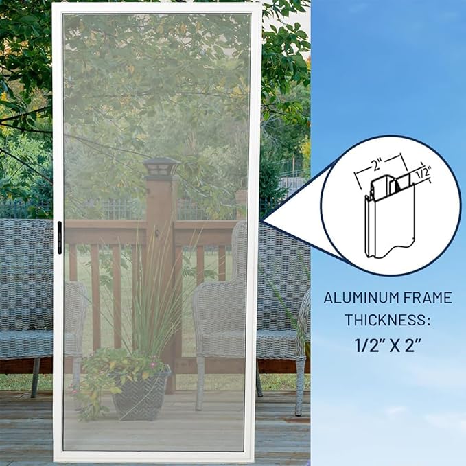 Custom Size Sliding Patio Screen Door Kit – Made to Order Aluminum Frame - Image 5