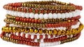 INK + ALLOY Game Day Bracelet Stacks, Beaded Bracelets for Football Gameday Outfits, Handmade Jewelry for College Students, Teachers, Football Moms, Set of 10