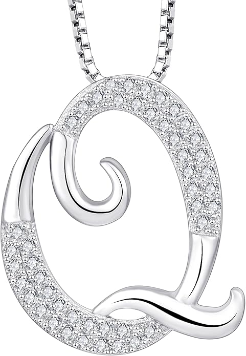 STARCHENIE Initial Necklace for Women 925 Sterling Silver Letter A-Z Pendant 26 Alphabet Jewelry
