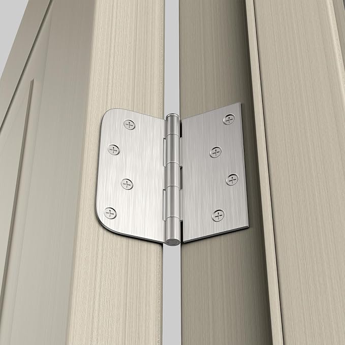 goldenwarm 6 Pack Brushed Nickel Door Hinges 4 inch Door Hinge Satin Nickel - Image 8