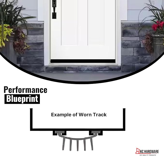 CBW KC Hardware U Shaped Rubber Door Bottom Sweep| Weather Stripping Door Seal - Image 7