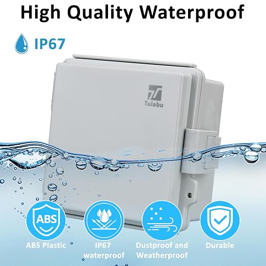 IP67 Waterproof Junction Box for Outdoor, 5.9"x5.9"x3.5" | Heavy Duty ABS - Image 4