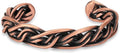 Handmade Elegant Copper Bracelet for Women and Men-Pure Copper Bracelet for Pain Relief and Stress Relief-Adjustable, Thickest, Twisted Copper Wire Bracelet to Fit many Size Wrist(folded)